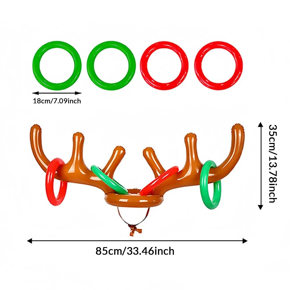 Inflatable Reindeer Antler Ring Toss Game