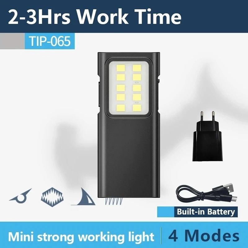 Mini EDC LED Flashlight Keychain Light with USB Rechargeable Battery