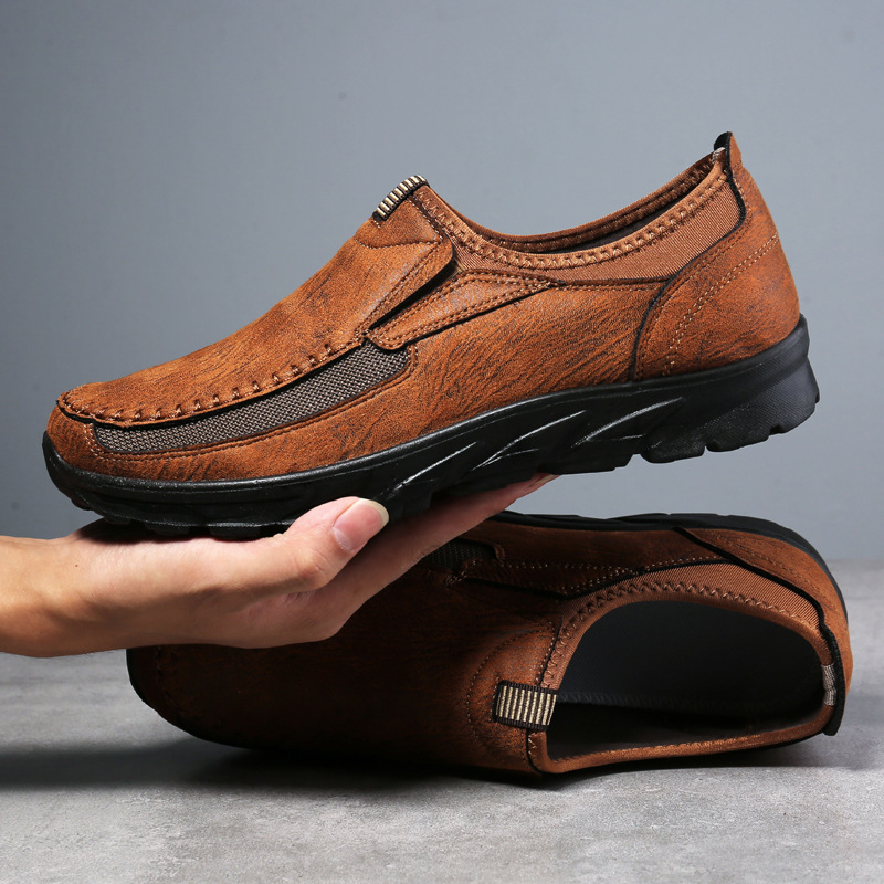 Breathable Men Casual Shoes, Comfortable Loafers Sneakers, Designer Moccasins, Soft Sole Retro Walking Shoes
