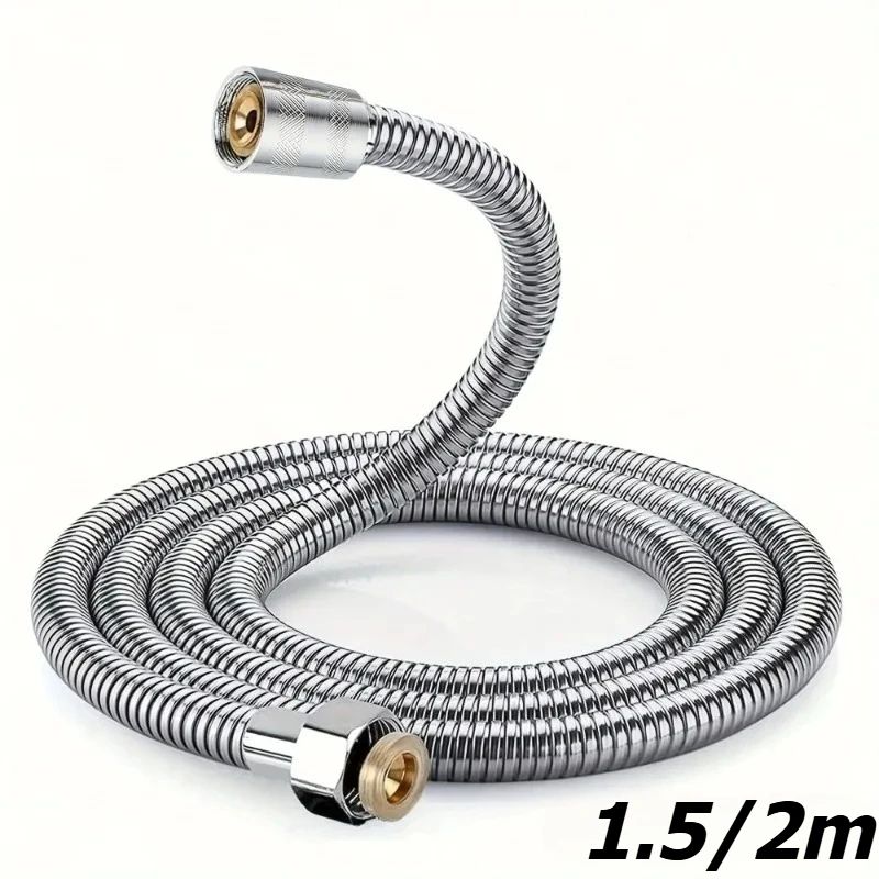Stainless Steel Shower Hose Extension, Flexible Anti Tangle Bathroom Handheld Shower Water Pipe