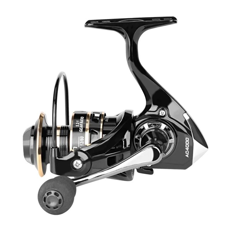 Metal Handle Spinning Fishing Reel with 12 kg Max Drag