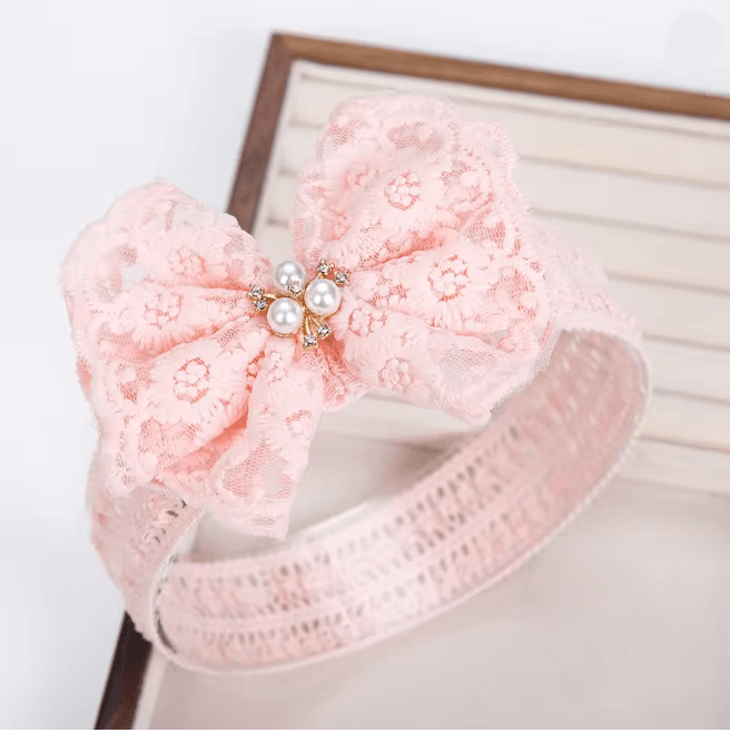 Lace Pearl Baby Headband