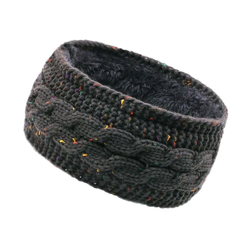 Velvet-Lined Thermal Knitted Winter Headband