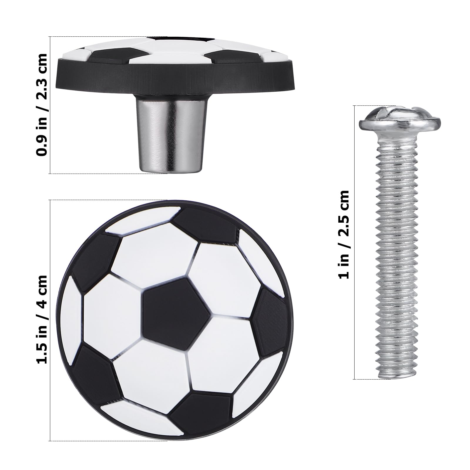 Soccer Ball Drawer Knobs Soft Rubber Kids Cabinet Handles