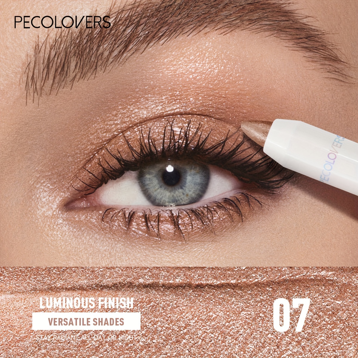 Long Lasting Waterproof Eyeshadow Sticks High Pigmented Shimmer Glitter Matte Neutral Brown Crayon