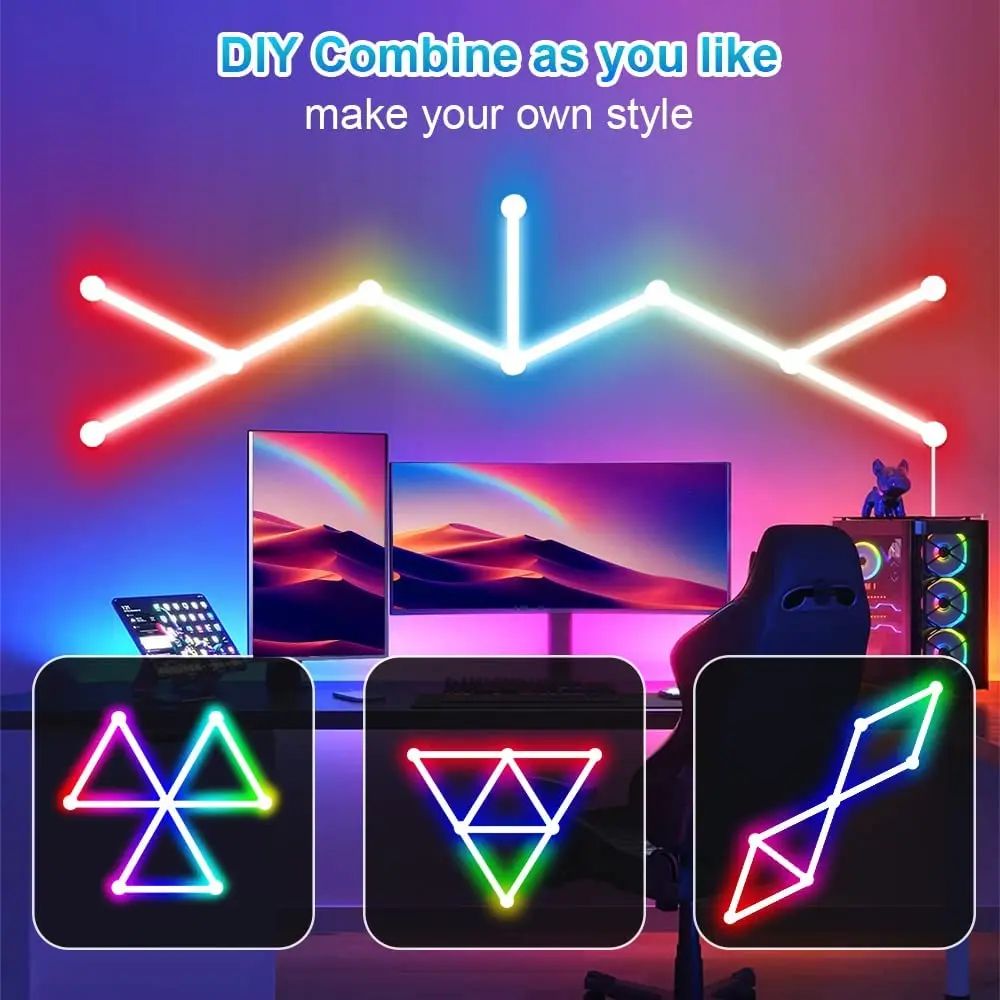 RGB Smart Wall Light Panels with Bluetooth Sound Control