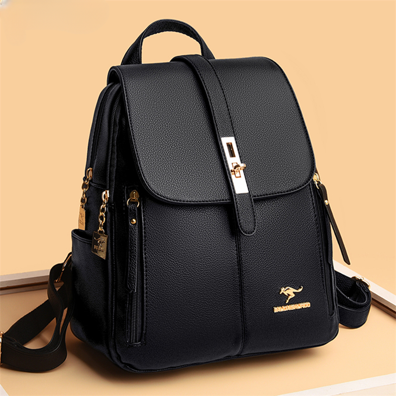 School Bags for Girls Mochila Rucksack, Luxury Women Leather Backpacks for Girls