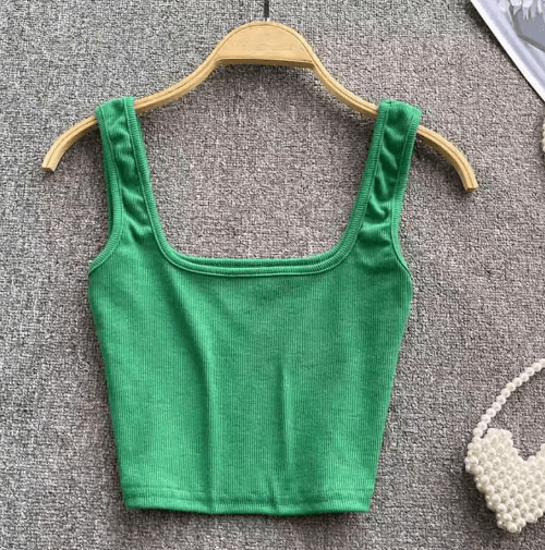 Womens Backless Y2K Crop Top Slim Fit Sleeveless Cami