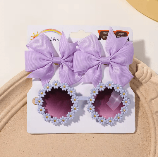 SunBlossom Kids Hair and Sunglasses Set