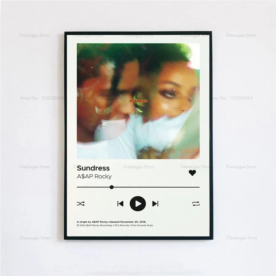 ASAP Rocky Poster Hip Hop Album Cover Wall Art Music Poster Print