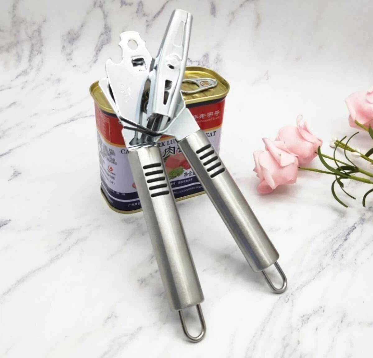 Stainless Steel Heavy Duty CAN OPENER, Strong Blades, Professional Chef Tool NEW