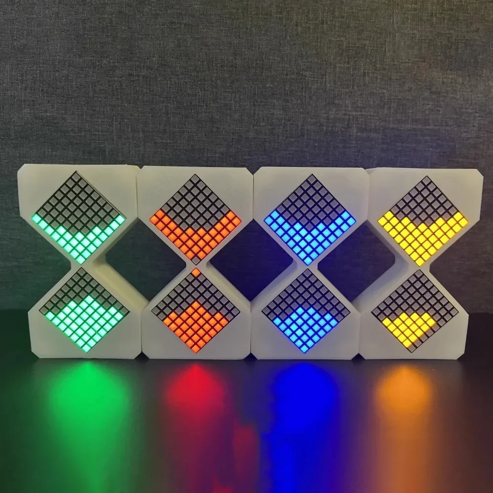 DIY Digital Cyber Hourglass Birthday Gift, Interactive LED Hourglass for Kids, Cyber Style with Glowing Technology
