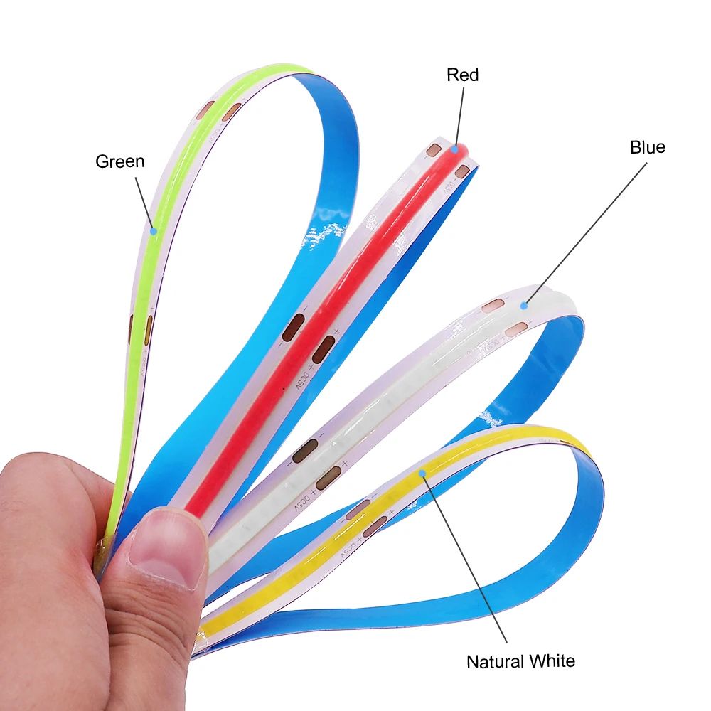 USB COB LED Strip Light 5V High-Density Flexible Tape for Ambient Decor Lighting