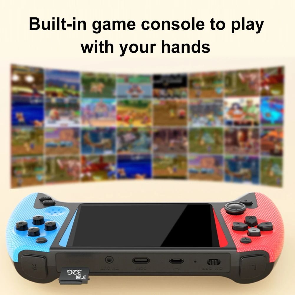 Retro Handheld Game Console with 3.5 Inch LCD Screen and 500 Built In Games