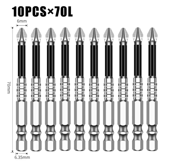 K5 S2 Magnetic Cross Head Screwdriver Bit Non Slip High Hardness Drill Bit 5A