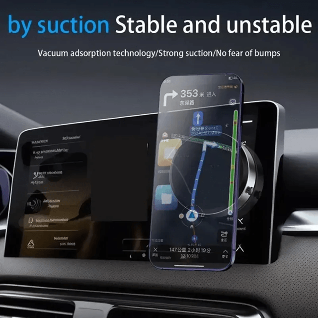 Magnetic Vacuum Car Phone Holder 360 Adjustable Suction Mount