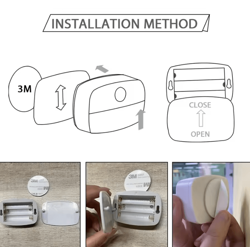 PIR Motion Sensor Night Light – Smart LED Under Cabinet & Closet Lamp