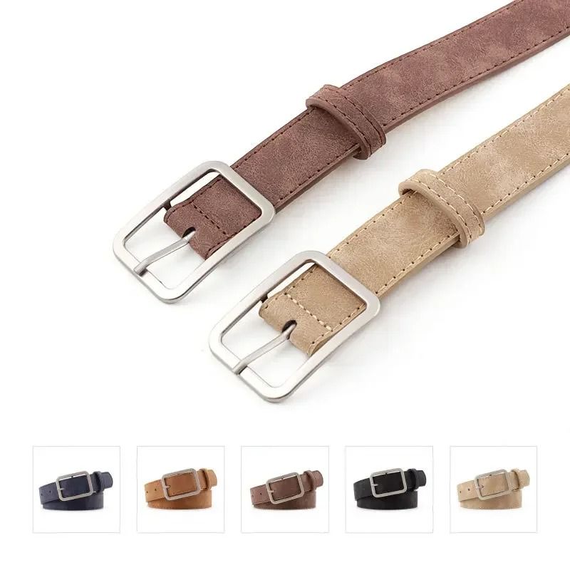 Retro Geometric Metallic Buckle Fashion Belt