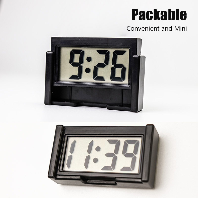 Electronic Wall Clock, Large Screen Digital Display, Stickable Home Clock, Mini Car Clock, Room Desktop Table Clock