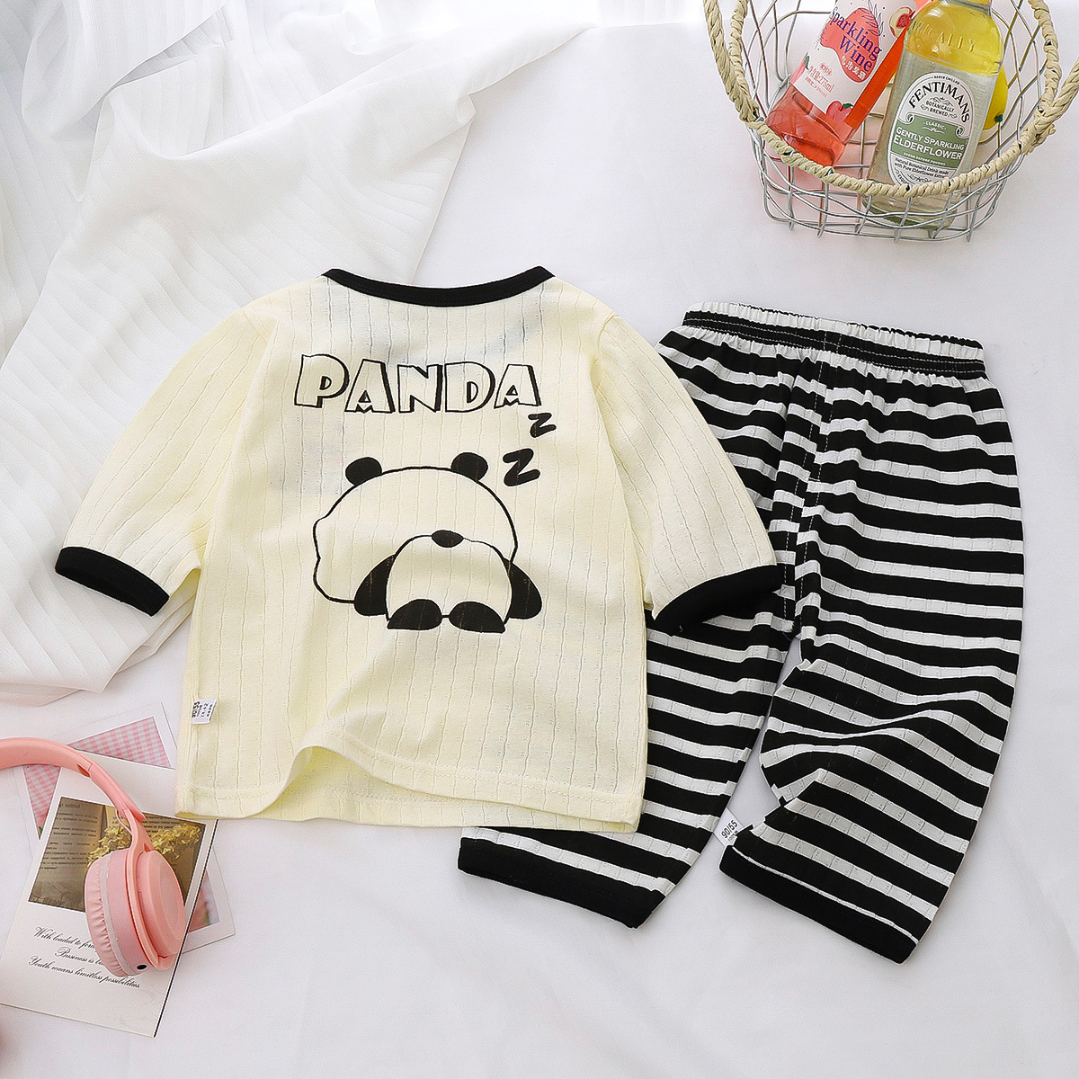 Cotton Baby Pajamas Sets, Toddler & Child Pajamas Long Sleeve Nightwear, Kids Cartoon Pyjamas Comfortable Homewear