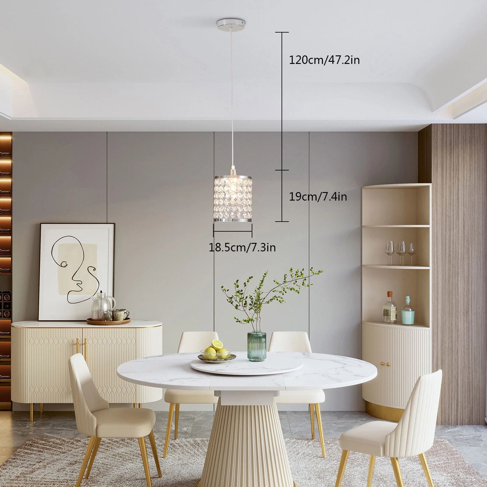 Kitchen Island Lamp Hanging Ceiling Light Fixture, Modern Pendant Light