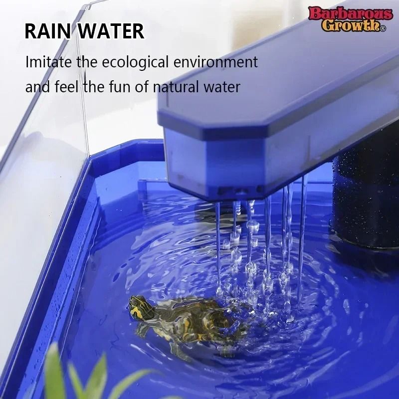 Transparency Turtle Tank House with Basking and Breeding Areas Reptile Habitat