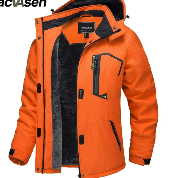 Winter Waterproof Ski Snowboard Jacket Womens Thermal Heavy Fleece Jacket Casual Work Rain Coat Windbreaker Park