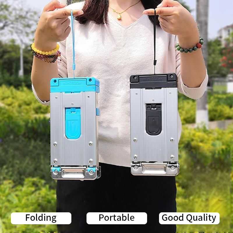 Folding Portable Mini Shopping Trolley, Family Travel Shopping Cart, Collapsible Storage Basket with Elastic Bandages