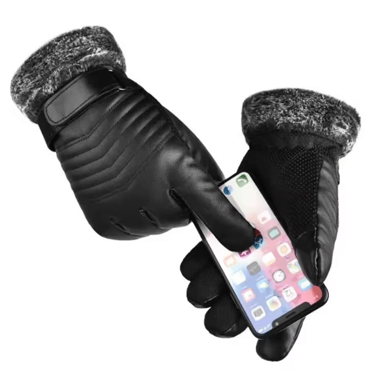 FurTherm Touchscreen Winter Gloves – Plush Insulated Waterproof Grip Gloves