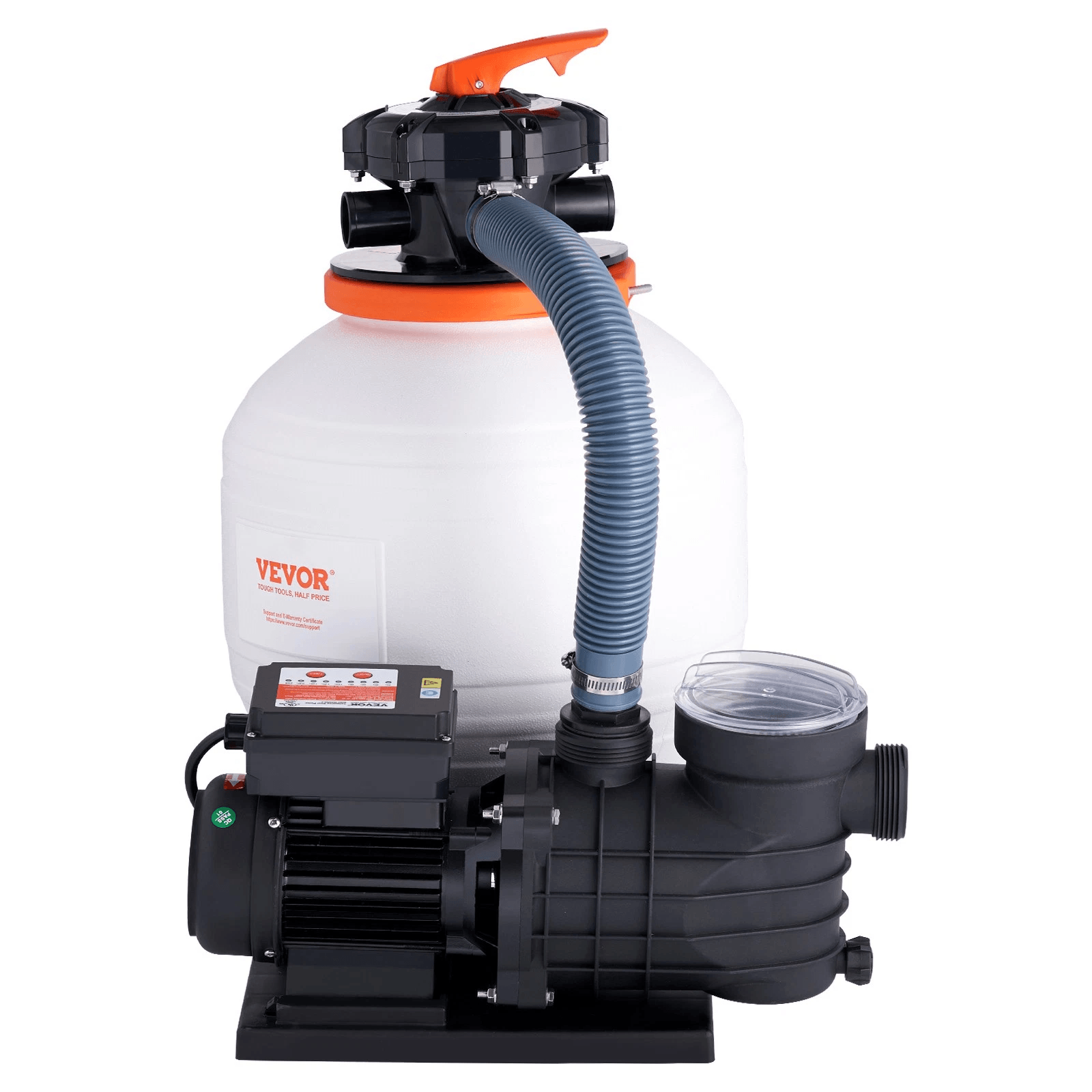 Sand Filter Above Ground with 3/4HP Pool Pump Flow and 6 Way Valve