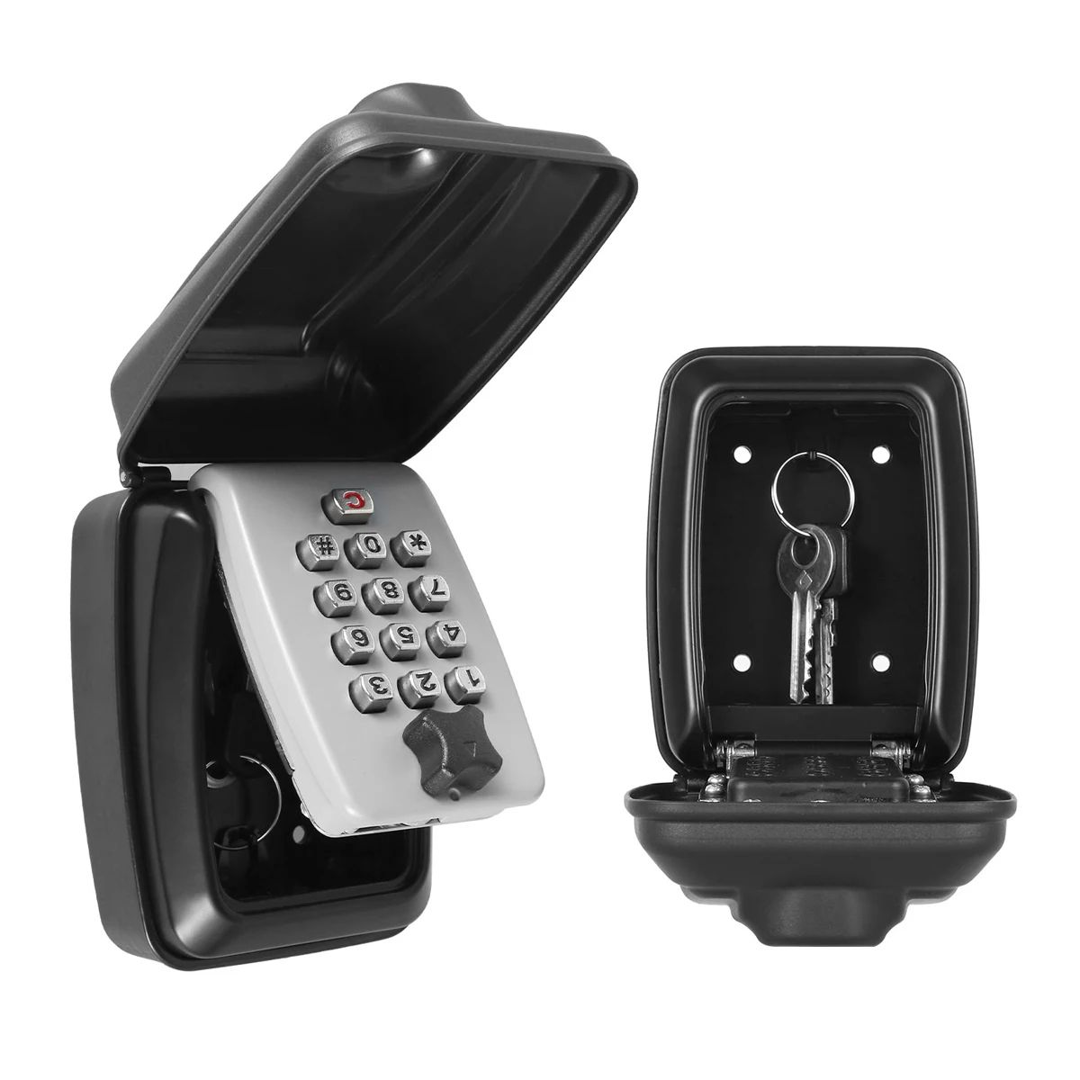 Smart 4-Digit Wall Mounted Key Lock Box for Outside - Secure Outdoor Key Safe