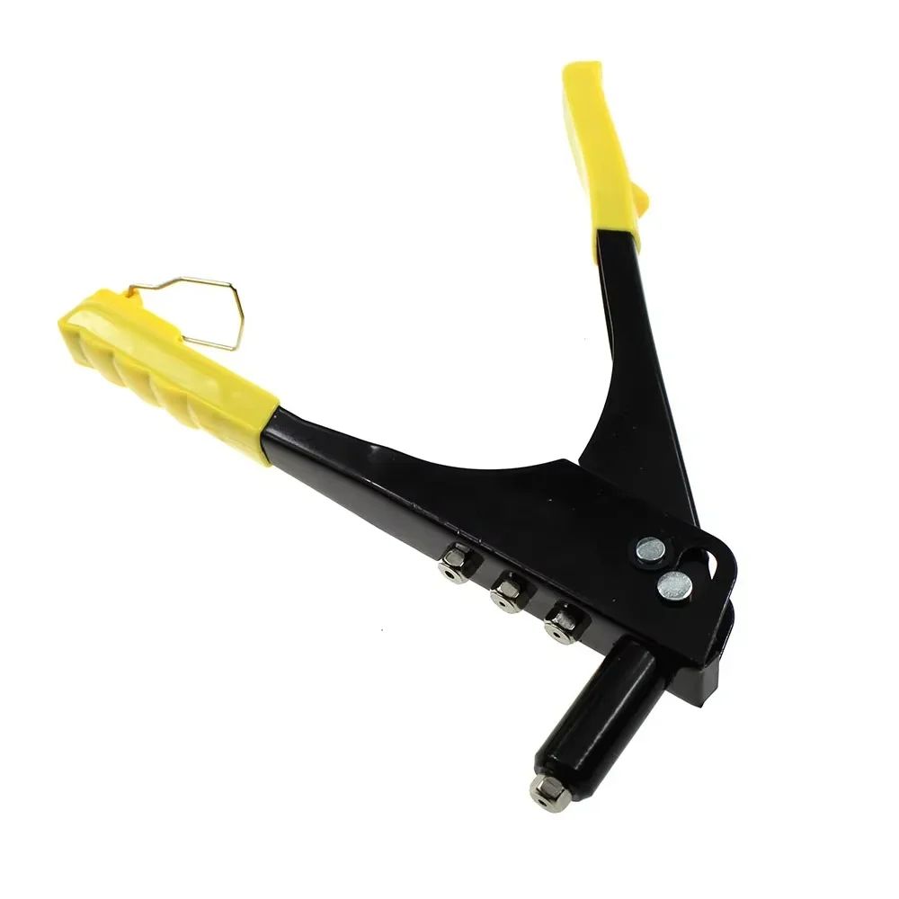 Professional Manual Rivet Gun Tool - Anti-Rust Metal Hand Riveter with Removable Heads for DIY Automotive & Metal Repair