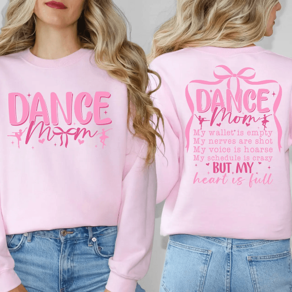Coquette Bow Dance Mom Sweatshirt Hoodie Ballet Mom Gift Cute Dance Mom Apparel