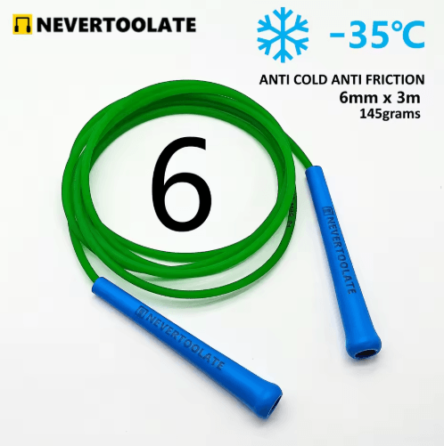 NeverTooLate PVC Fitness Skip Rope – Strong PVC skip rope with Long Handles