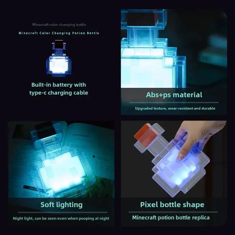300 ML LED Color-Changing Medicine Bottle Night Light