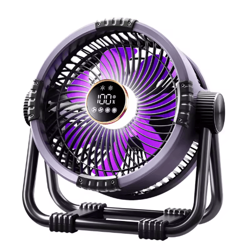 20000mAh Portable Camping Fan with Light – Rechargeable Outdoor Tent Ceiling Fan