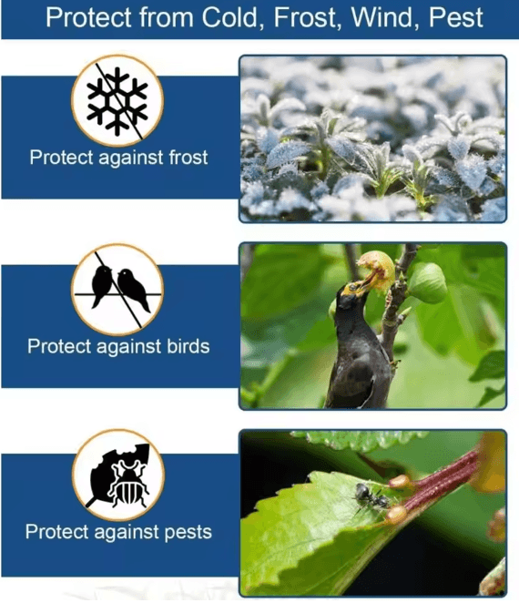 GardenShield Winter Plant Cover 10x30ft Frost Cloth Fabric Sheeting