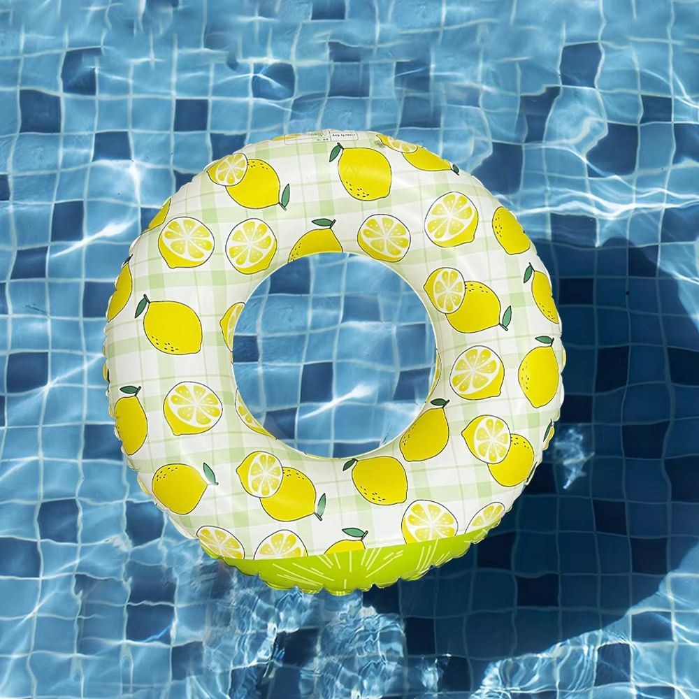 LemonSplash Inflatable Under-arm Hoop – Lemon Print Inflatable Pool & Beach Floating Ring