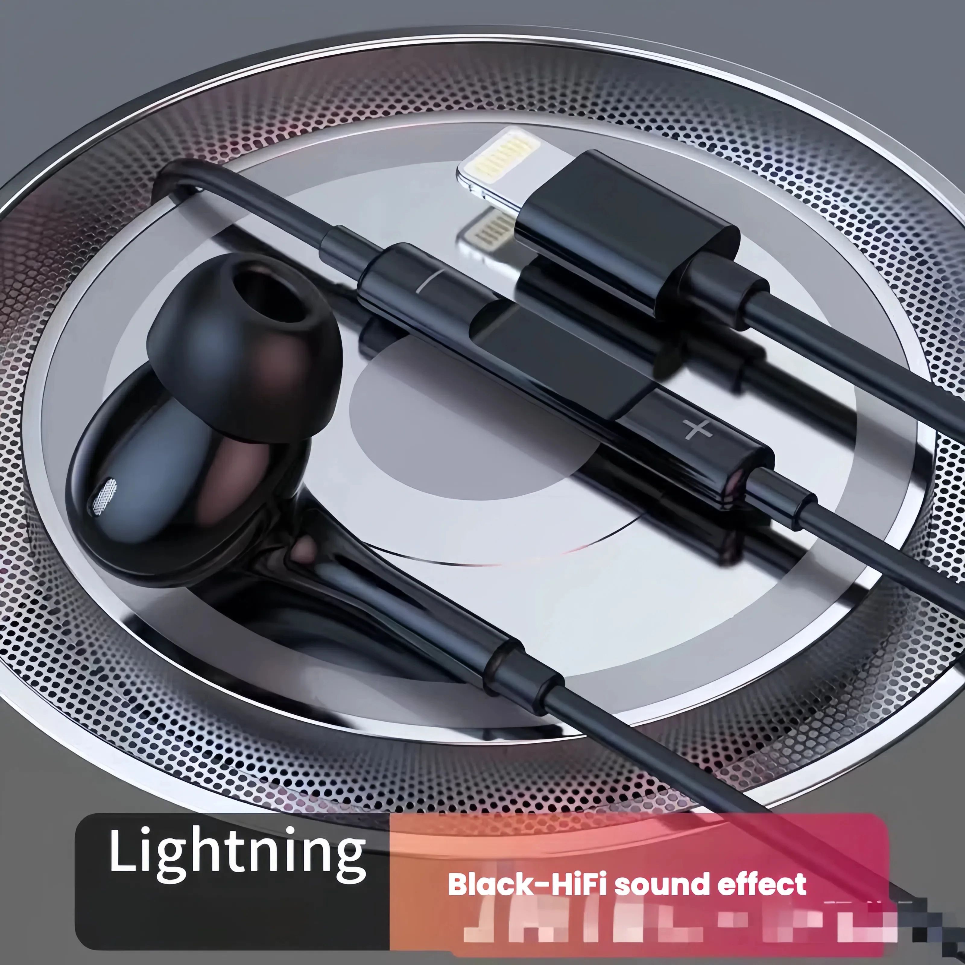 Lightning Wired Earphones HiFi Headphones for iPhone