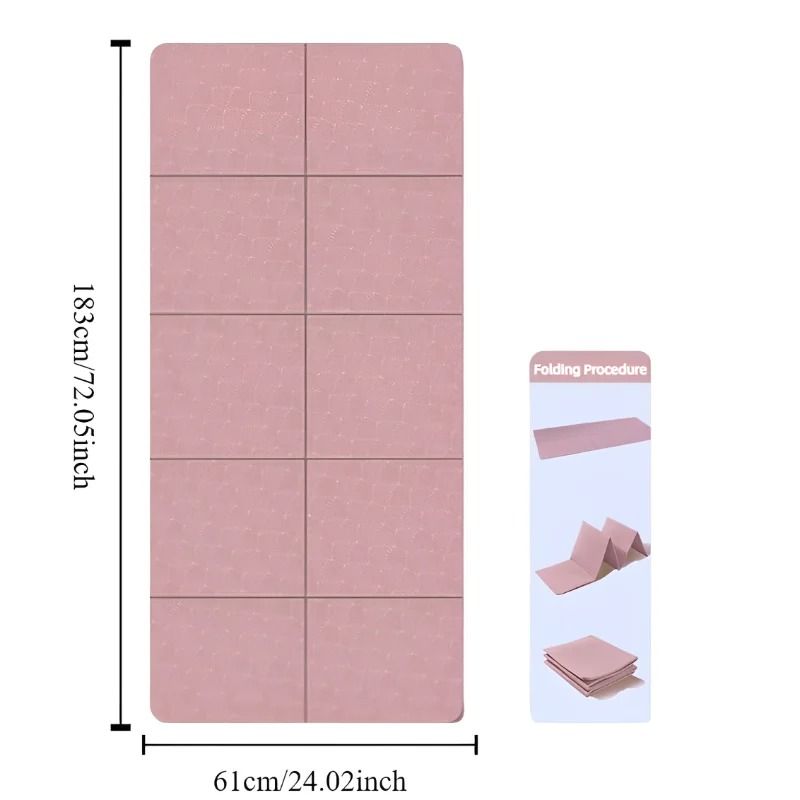 Foldable Travel Yoga Mat with Eco Friendly Non Slip Surface