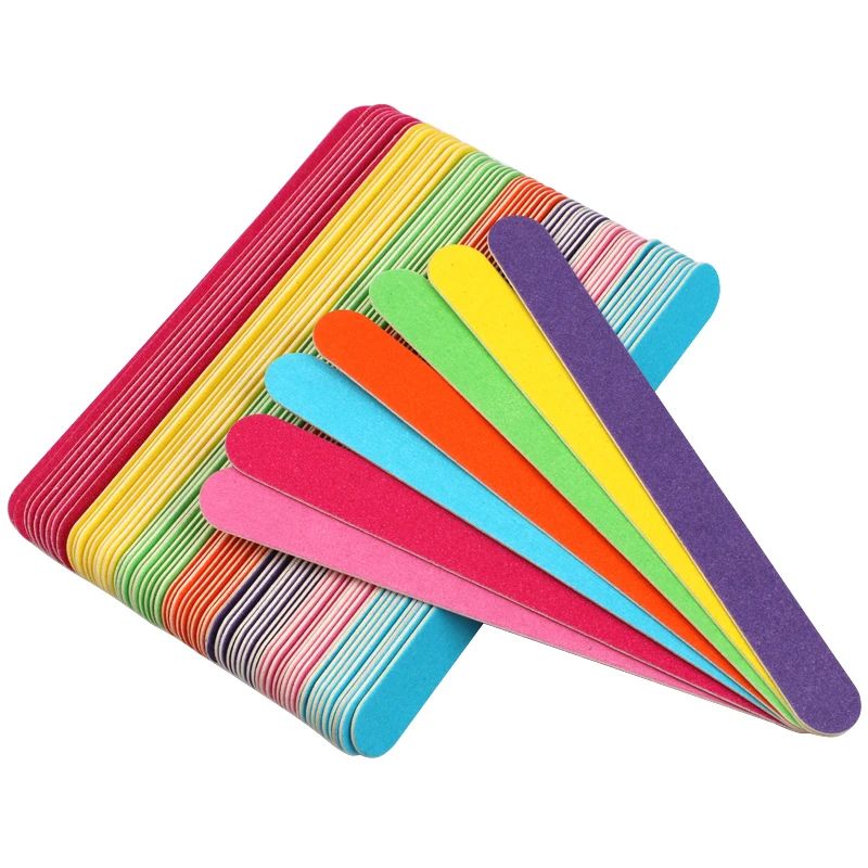 Wooden Nail Files Professional Manicure Pedicure Sanding File Set 20 Pack