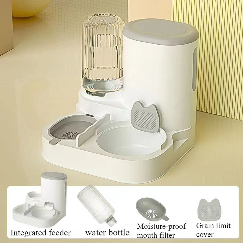 2-in-1 Automatic Pet Feeder & Water Dispenser – Gravity Cat & Dog Bowl Food and Drinking Station