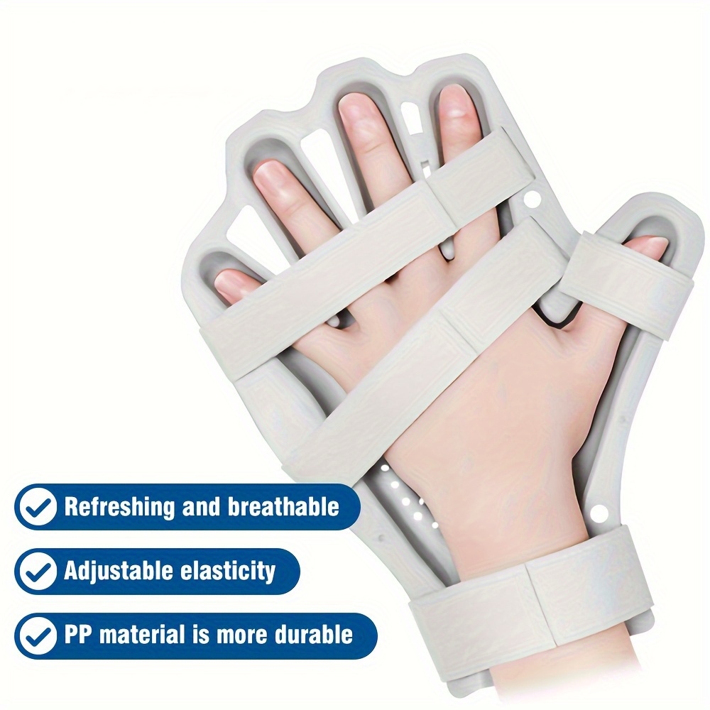 Fingerboard Hand Splint with Strap, Adjustable Gloves Supports, Protection & Finger Correction for Men & Women