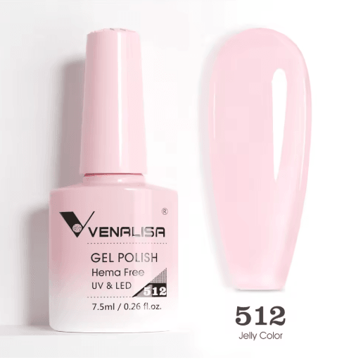Venalisa HEMA and TPO Free Glitter Gel Nail Polish Jelly Pink Nude Collection