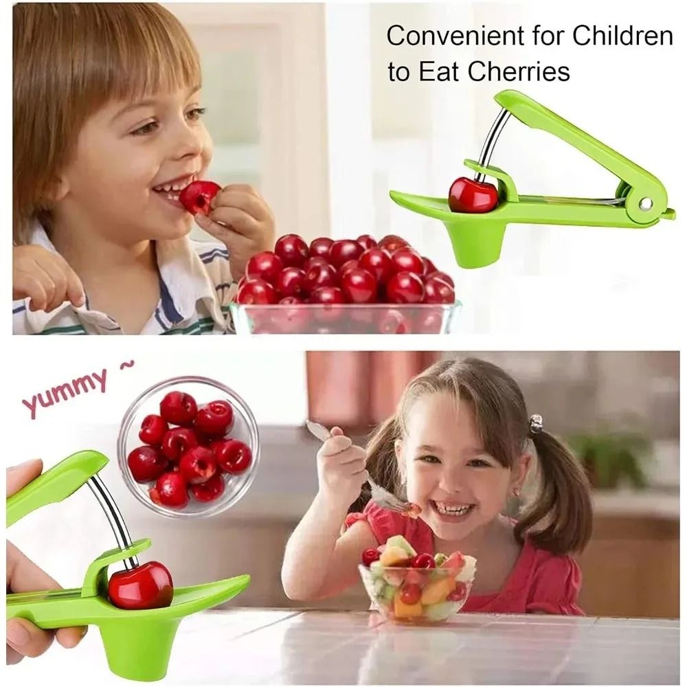 Heavy Duty Cherry Pitter Tool with Space Saving Lock Design