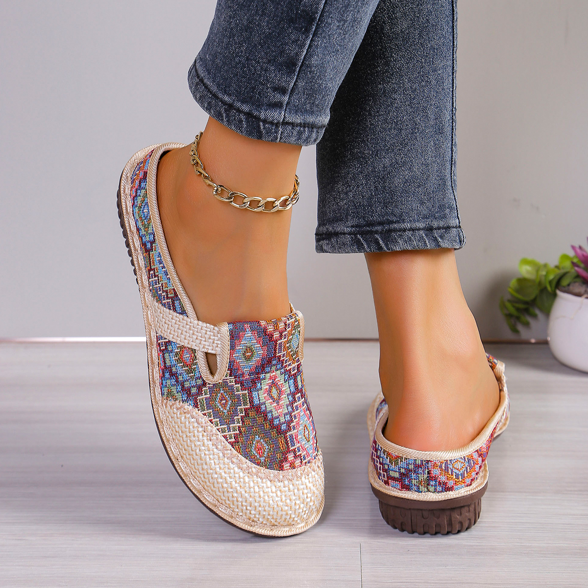 Soft Sole Lightweight Slip On Casual Shoes, Womens Shoes Casual Sneaker, Half Drag Daily Comfy Mules Womens Summer