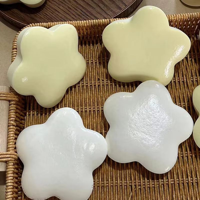 Kawaii Yellow Star Milk Squishy Stress Relief Toy