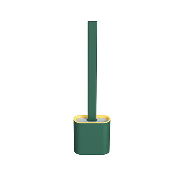 Next-Gen Clean - Revolutionary Flexible Silicone Toilet Brush with Holder, Wall-Mounted Design, Water-Repellant