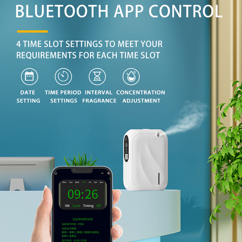 Bluetooth Controlled Wall Mounted Essential Oil Diffuser Aroma Machine for Home & Hotel Fragrance