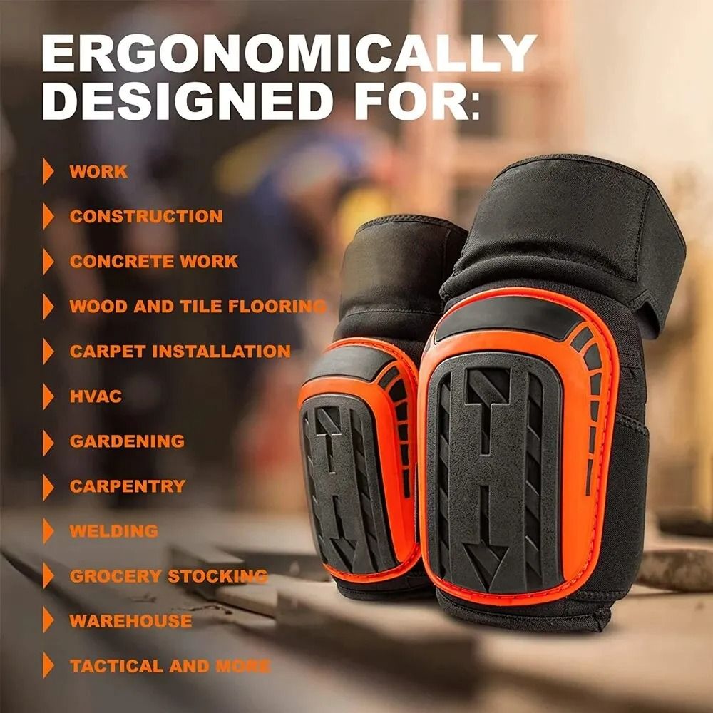 Heavy Duty Gel Cushion Knee Pads for Work and Gardening